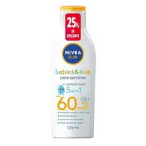 PROTETOR SOLAR NIVEA SUN BABIES&KIDS FPS60 125ML 25% DE DESCONTO
