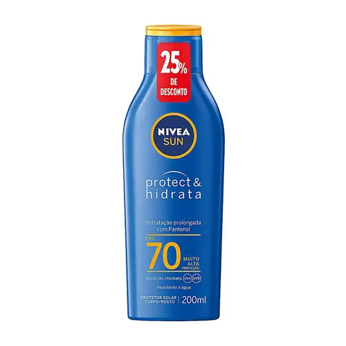 PROTETOR SOLAR NIVEA PROTECT&HIDRATA FPS70 200ML 25% DE DESCONTO